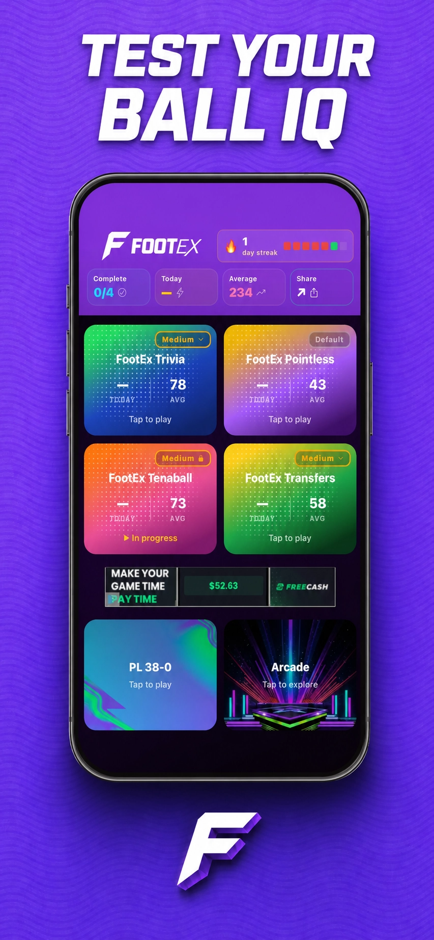 FootEx Ball IQ screen